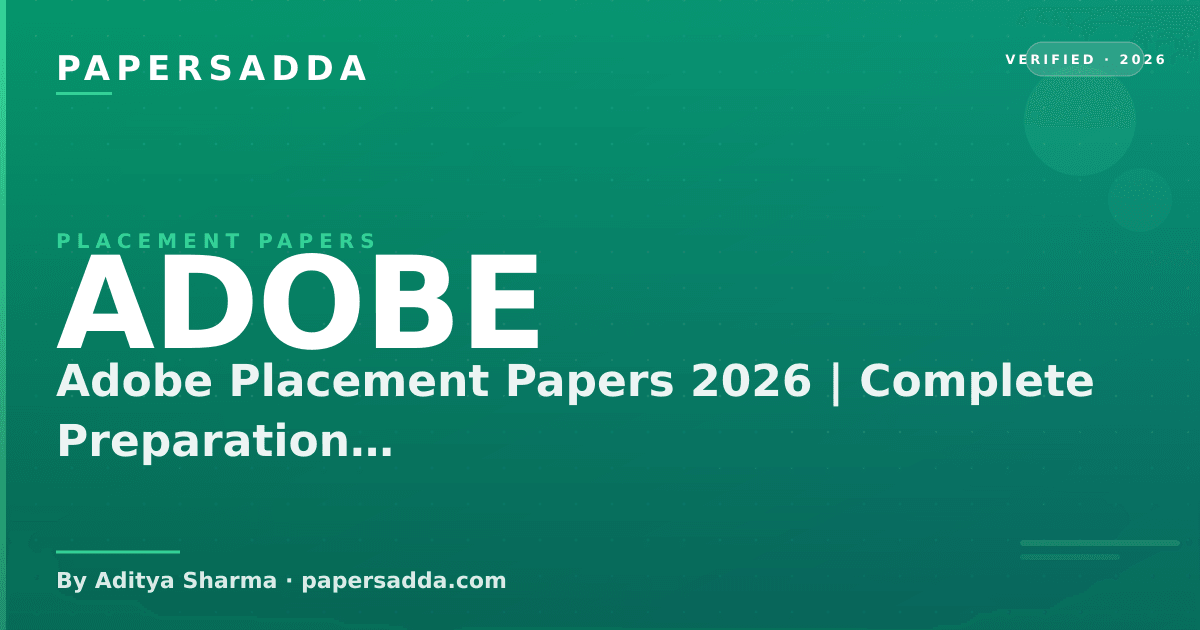 Adobe Placement Papers 2026 | Complete Preparation Guide | PA