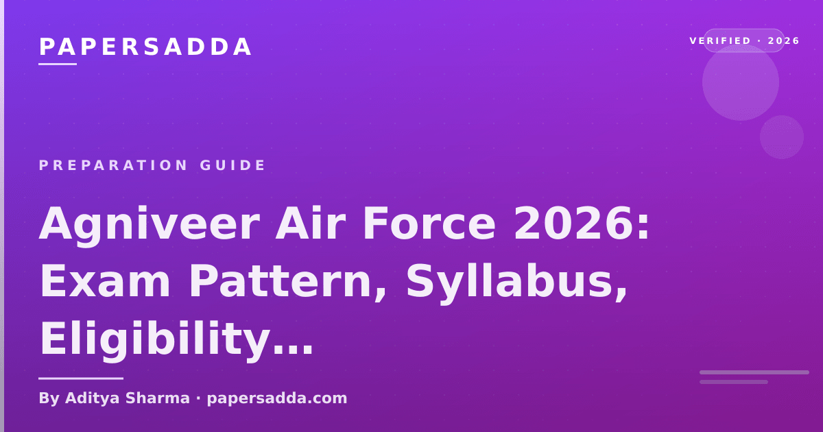 Agniveer Vayu 2026 Indian Air Force Agniveer recruitment exam pattern for Science and OTS streams with physical standards and preparation strategy