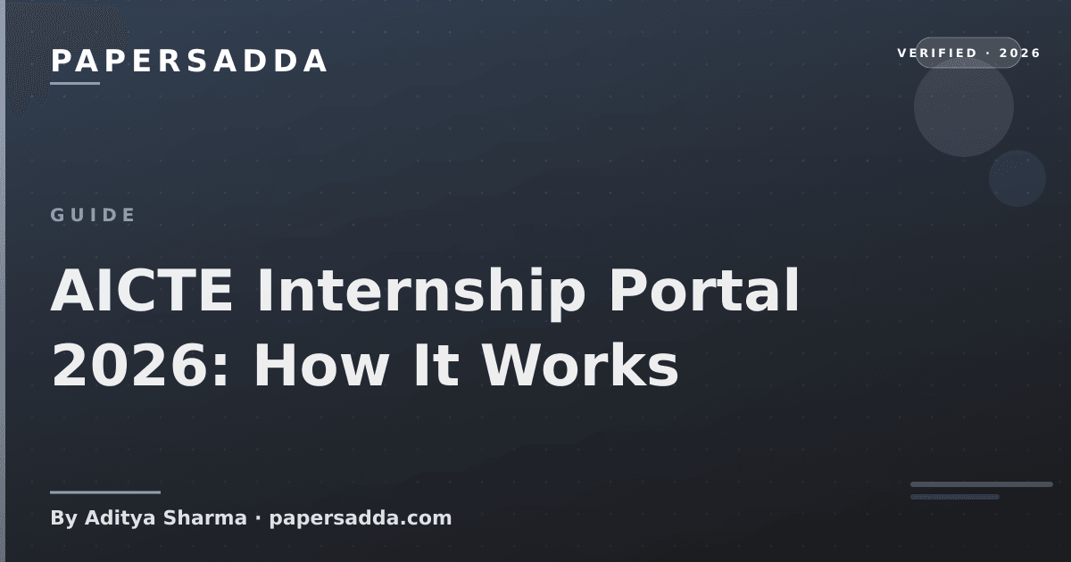 Student checking internship listings on the AICTE National Internship Portal dashboard