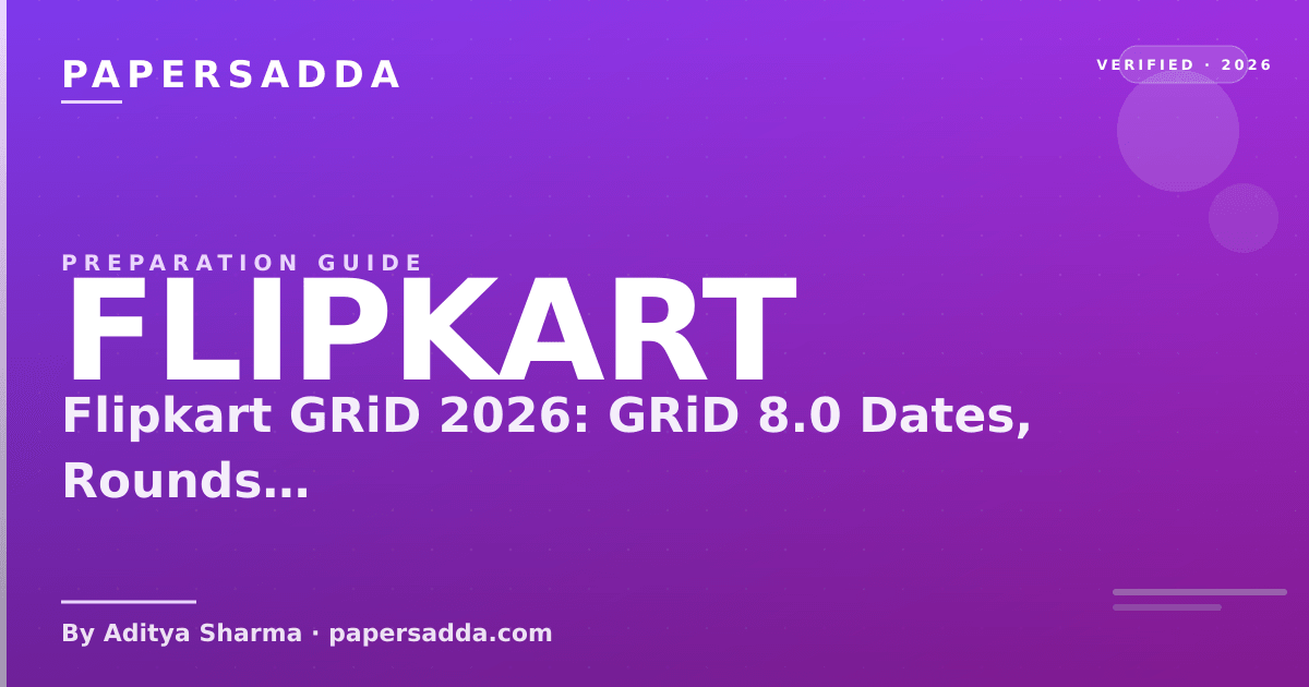 Flipkart GRiD 2026 guide: GRiD 8.0 rounds, eligibility and dates