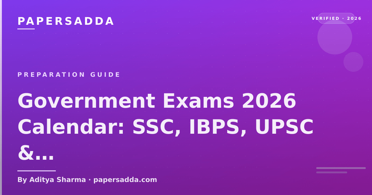 2026 government exams calendar watch-plan across SSC, IBPS, UPSC and RBI portals