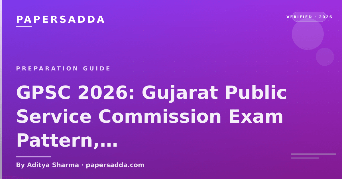 GPSC 2026 Class 1 and Class 2 exam pattern covering Prelims, Mains, interview and Gujarat-specific syllabus and preparation