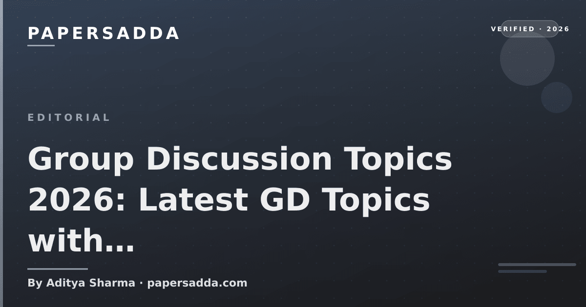 Feature Latest Topics Group Discussion Topics 2026: Latest GD Topics with Points | PA