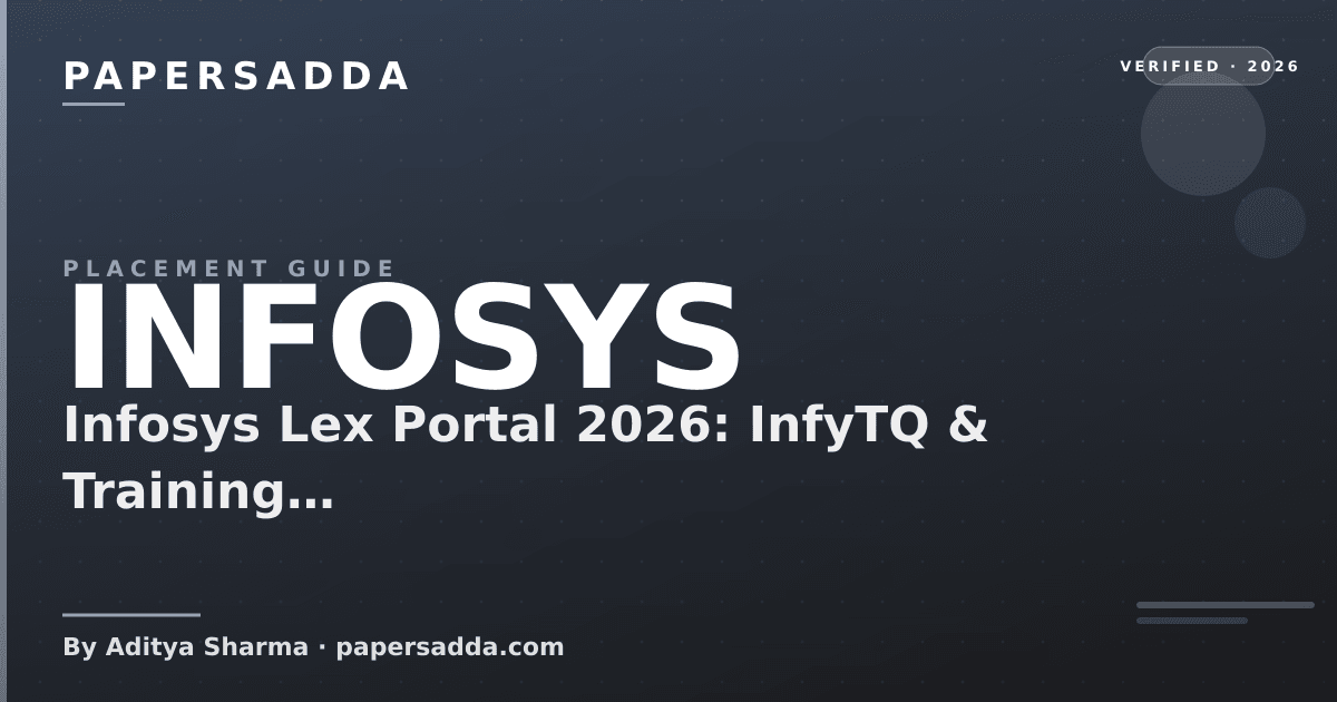 Infosys Lex Portal 2026: InfyTQ & Training Guide | PA