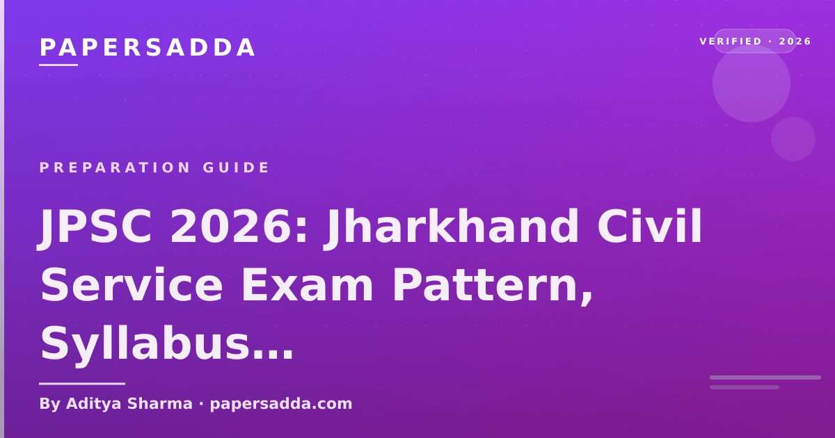 JPSC 2026 Jharkhand Civil Service exam pattern with tribal history, mineral geography and stage-wise selection