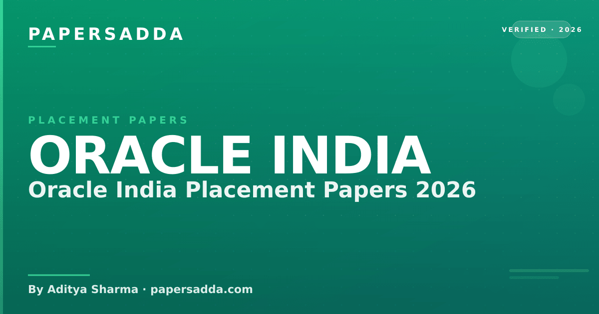 Paper Oracle Oracle India Placement Papers 2026 | PA