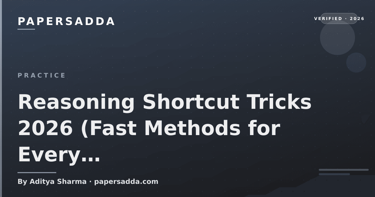 Reasoning Shortcut Tricks 2026 | PA