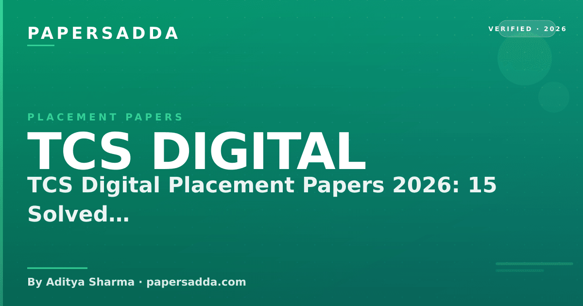 tcs digital placement papers 2026 | prepinsta Images... TCS Digital Placement Papers 2026: 15 Solved + Pattern | PA