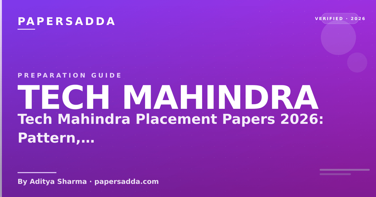 Tech Mahindra Placement Papers 2026: Pattern, Practice Set and HR Strategy