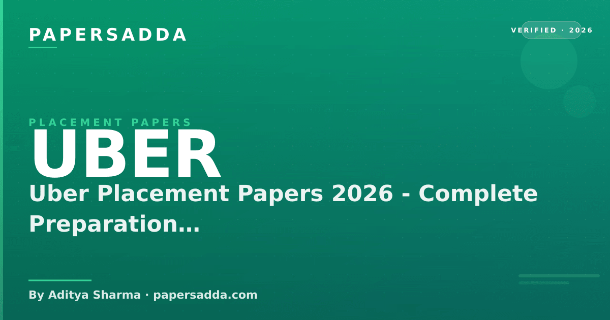 Uber Paper Form Uber Placement Papers 2026 - Complete Preparation Guide | PA