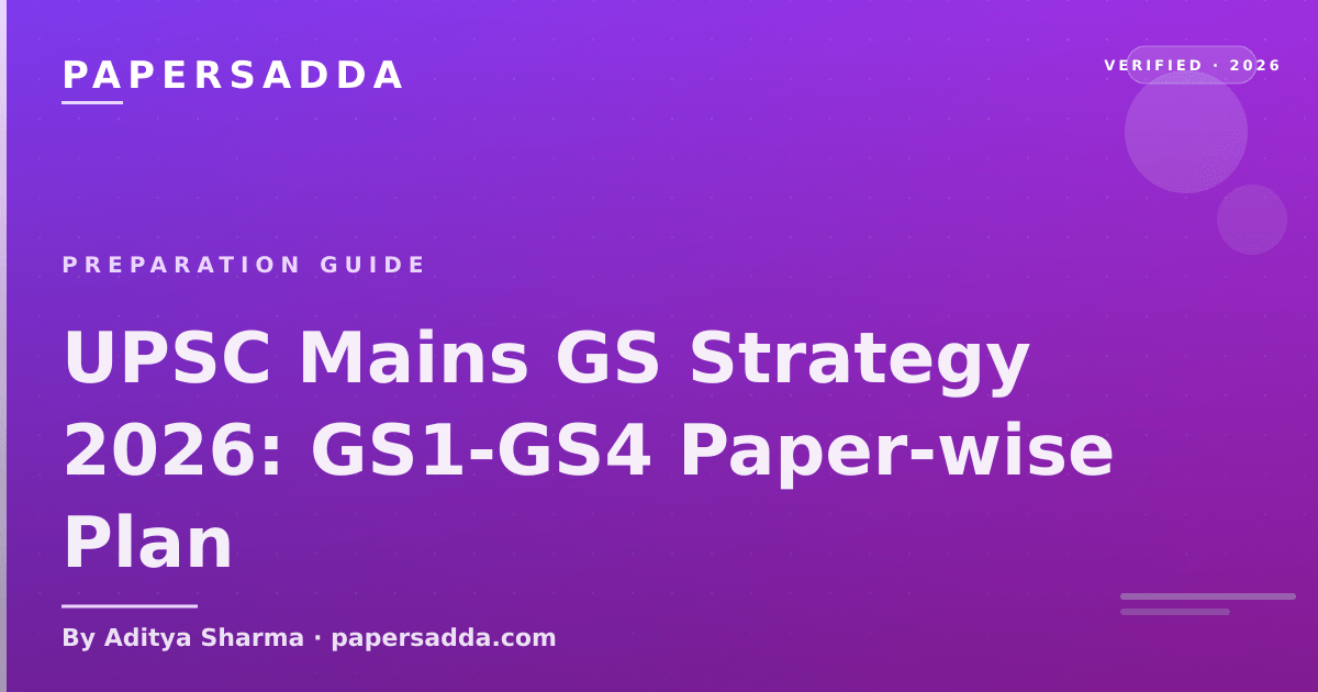 UPSC Mains General Studies 2026 paper-wise strategy and answer writing plan
